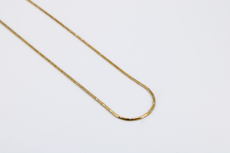 Cadena de oro combinado de 18k. de segunda mano. Joyería de ocasión | ROYALHYSTERIA