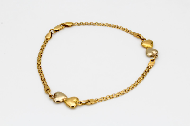 Pulsera de oro combinado de 18k. de segunda mano. Joyería de ocasión | ROYALHYSTERIA
