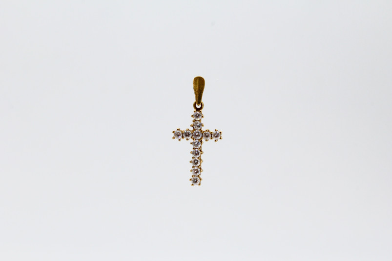Cruz de oro de 18k. de segunda mano. Joyería de ocasión | ROYALHYSTERIA