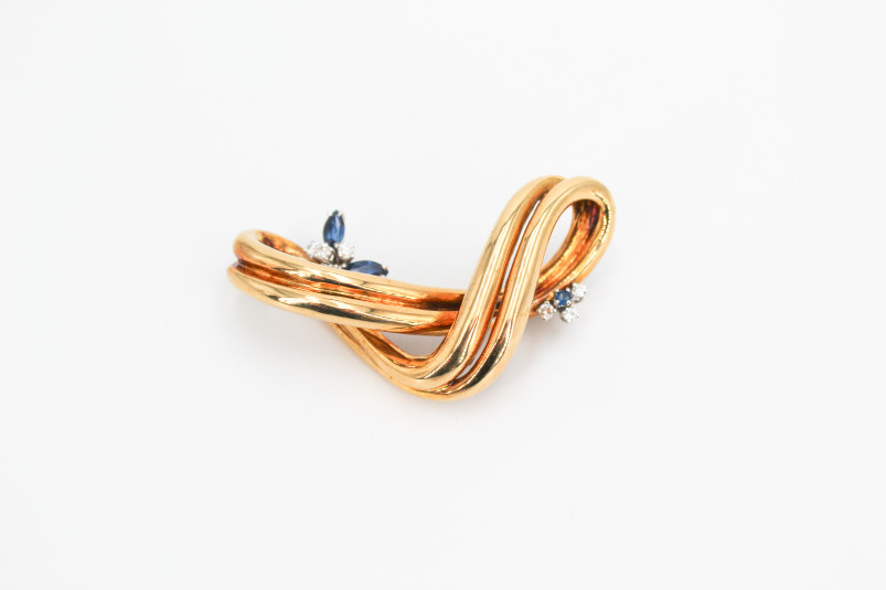 Broche de oro de 18k. de segunda mano. Joyería de ocasión | ROYALHYSTERIA