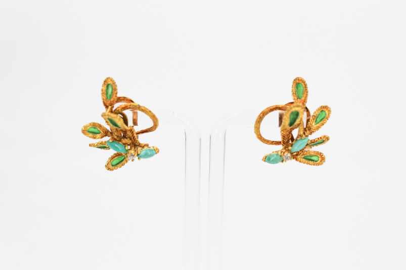 Pendiente de oro de 18k. de segunda mano. Joyería de ocasión | ROYALHYSTERIA