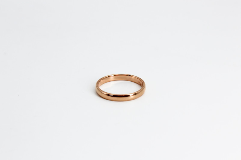 Alianza de oro rosa de 18k. de segunda mano. Joyería de ocasión | ROYALHYSTERIA