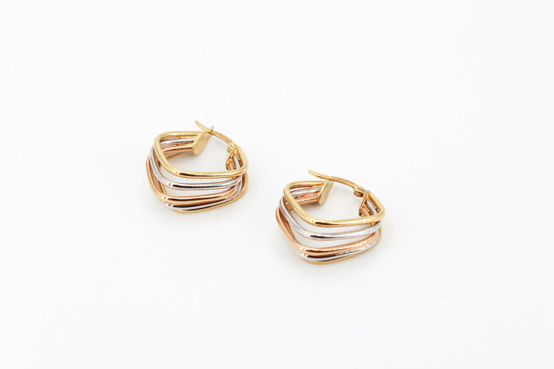 Aro de oro combinado de 18k. de segunda mano. Joyería de ocasión | ROYALHYSTERIA