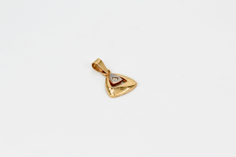 Colgante de oro combinado de 18k. de segunda mano. Joyería de ocasión | ROYALHYSTERIA