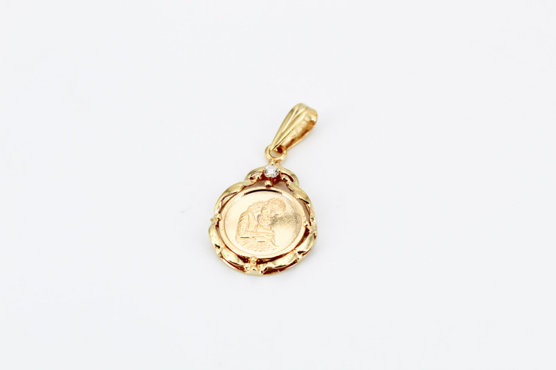 Medalla de oro de 18k. de segunda mano. Joyería de ocasión | ROYALHYSTERIA