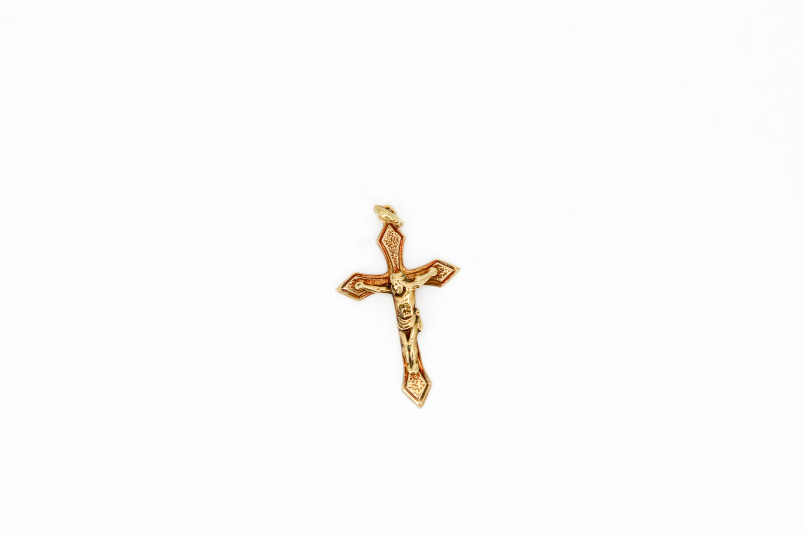 Cruz de oro de 18k. de segunda mano. Joyería de ocasión | ROYALHYSTERIA