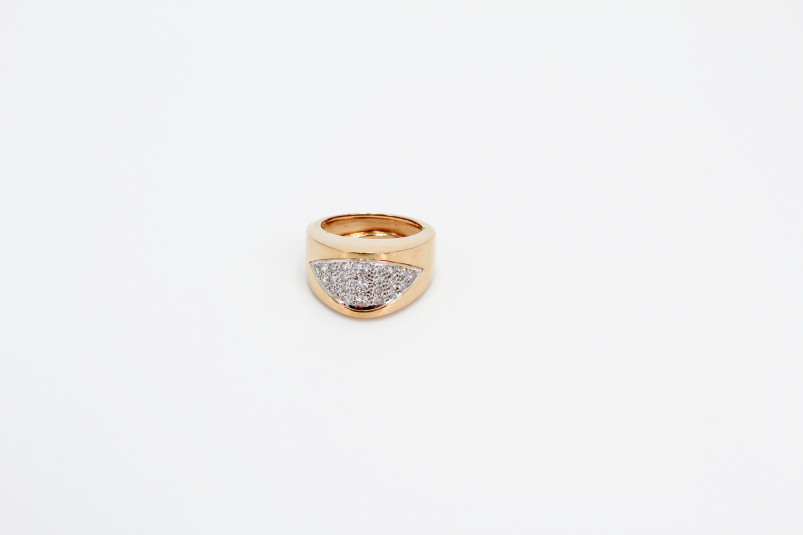 Anillo de oro de 18k con diamantes. de segunda mano. Joyería de ocasión | ROYALHYSTERIA