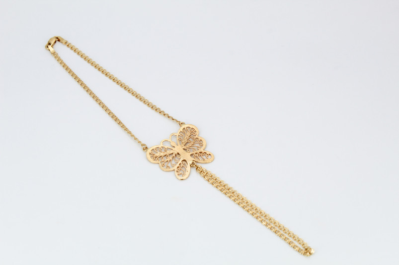 Pulsera de dedo de oro de 18k. de segunda mano. Joyería de ocasión | ROYALHYSTERIA