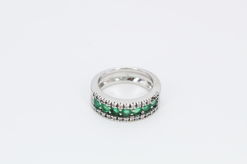 Anillo de oro blanco de 18k. de segunda mano. Joyería de ocasión | ROYALHYSTERIA
