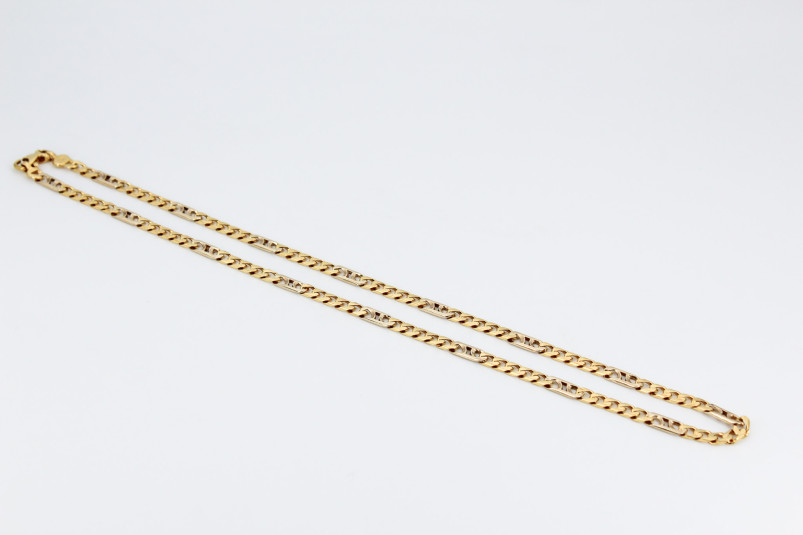 Cadena de oro combinado de 18k. de segunda mano. Joyería de ocasión | ROYALHYSTERIA