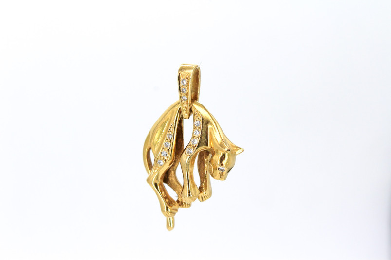 Colgante de oro de 18k con diamantes. de segunda mano. Joyería de ocasión | ROYALHYSTERIA