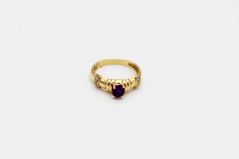 Solitario de oro de 18k. de segunda mano. Joyería de ocasión | ROYALHYSTERIA