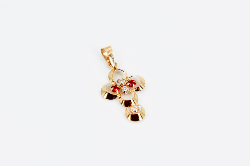 Cruz de oro de 18k. de segunda mano. Joyería de ocasión | ROYALHYSTERIA