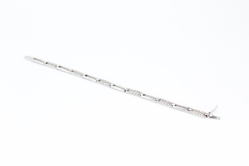 Pulsera de oro blanco de 18k. de segunda mano. Joyería de ocasión | ROYALHYSTERIA