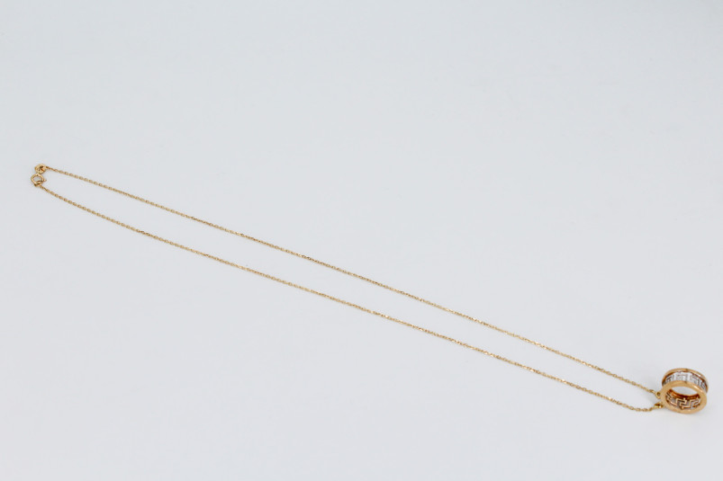 Collar de oro combinado de 18k. de segunda mano. Joyería de ocasión | ROYALHYSTERIA