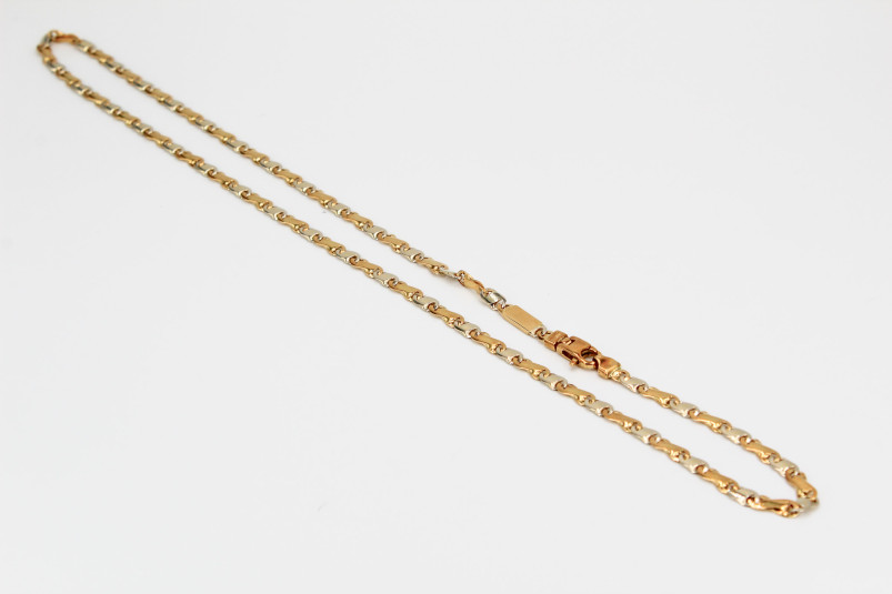 Cadena de oro combinado de 18k. de segunda mano. Joyería de ocasión | ROYALHYSTERIA
