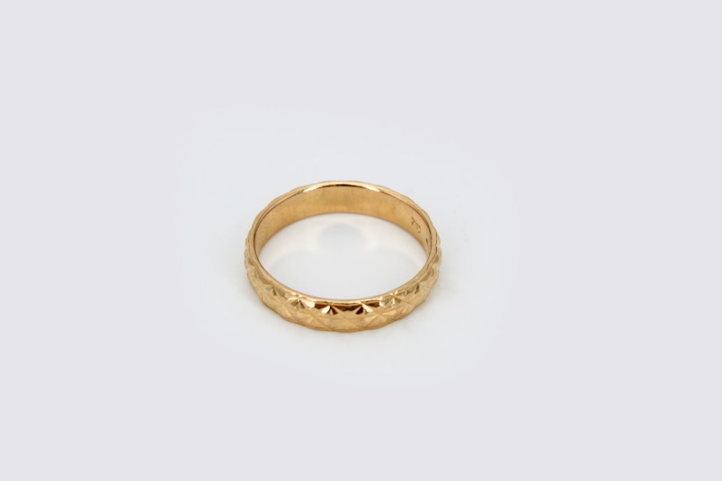 Alianza de oro de 18k. de segunda mano. Joyería de ocasión | ROYALHYSTERIA
