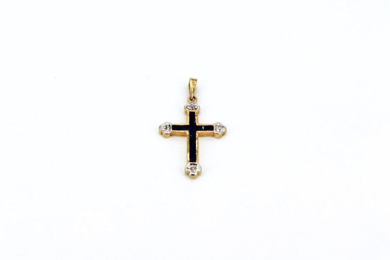 Cruz de oro de 18k. de segunda mano. Joyería de ocasión | ROYALHYSTERIA