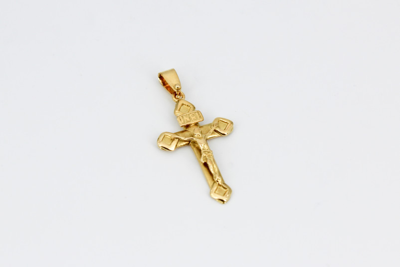 Cruz de oro de 18k. de segunda mano. Joyería de ocasión | ROYALHYSTERIA