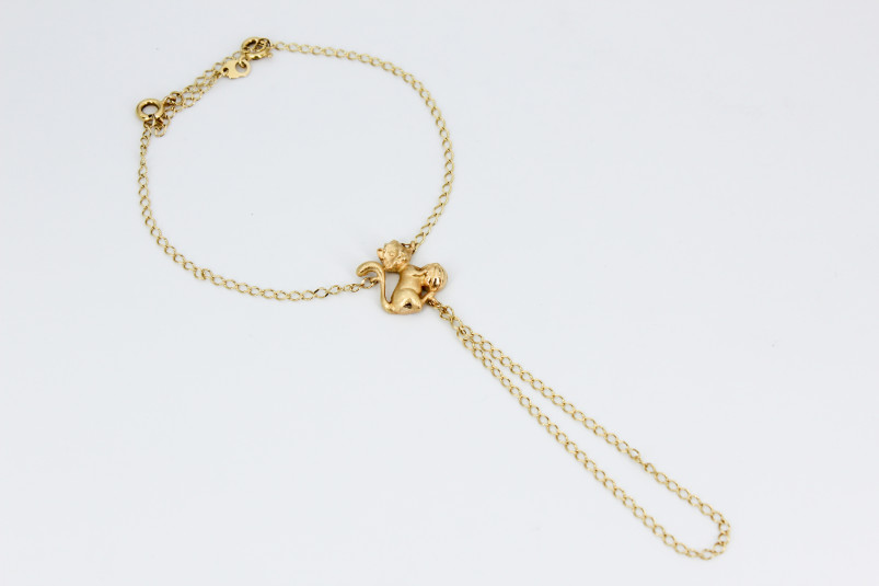 Pulsera de dedo de oro de 18k. de segunda mano. Joyería de ocasión | ROYALHYSTERIA