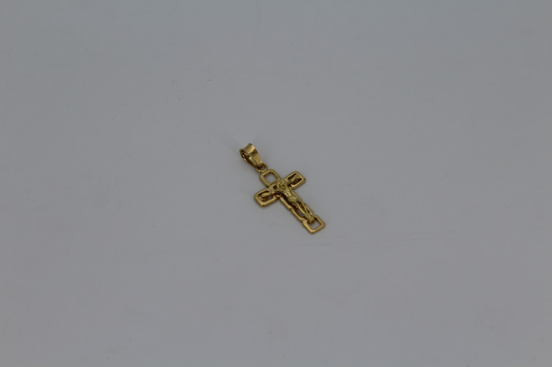 Cruz de oro de 18k. de segunda mano. Joyería de ocasión | ROYALHYSTERIA