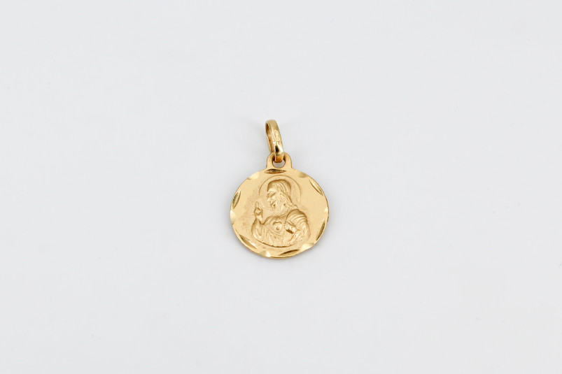 Medalla de oro de 18k. de segunda mano. Joyería de ocasión | ROYALHYSTERIA
