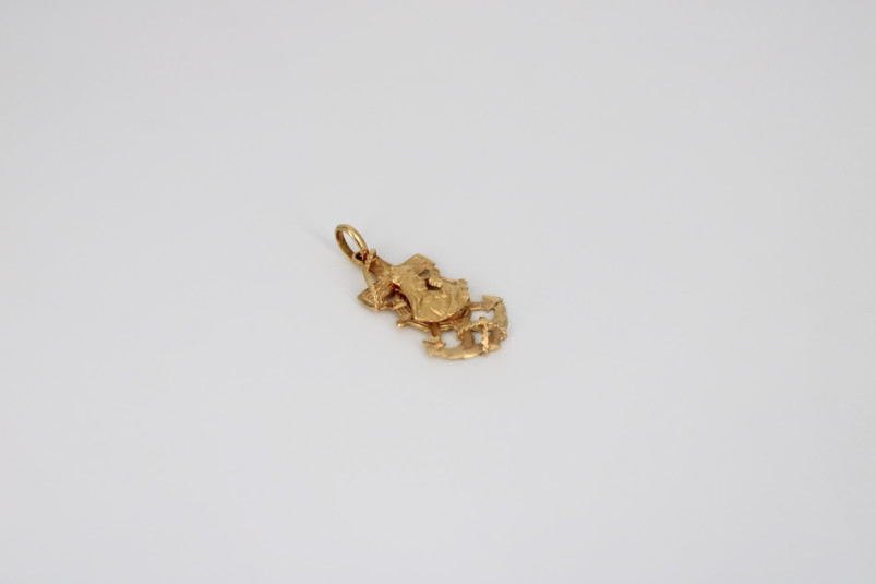 Medalla de oro de 18k. de segunda mano. Joyería de ocasión | ROYALHYSTERIA