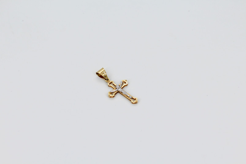 Colgante de oro combinado de 18k. de segunda mano. Joyería de ocasión | ROYALHYSTERIA