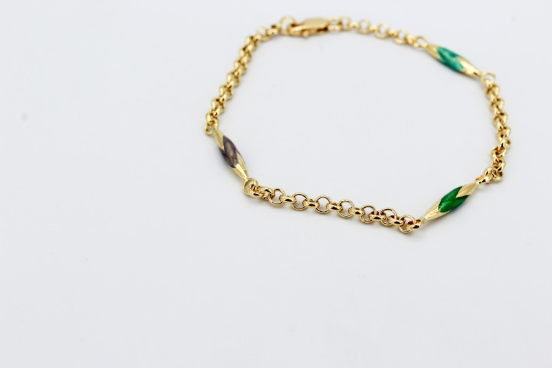 Pulsera de oro de 18k. de segunda mano. Joyería de ocasión | ROYALHYSTERIA