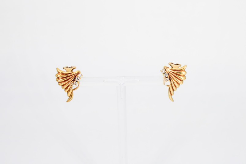 Pendiente de oro de 18k. de segunda mano. Joyería de ocasión | ROYALHYSTERIA