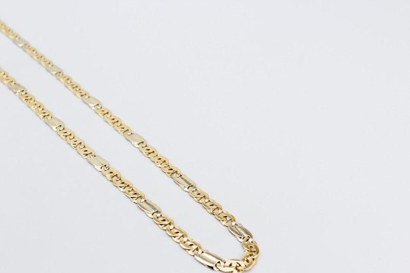 Cadena de oro combinado de 18k. de segunda mano. Joyería de ocasión | ROYALHYSTERIA