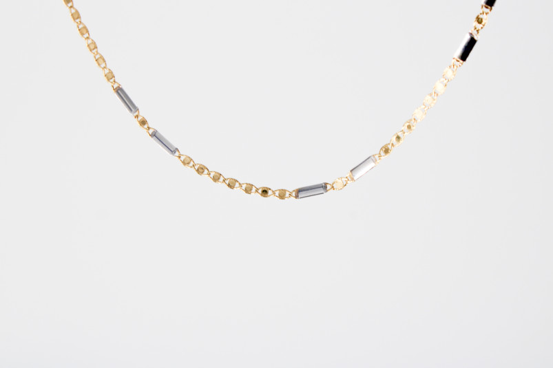 Cadena de oro combinado de 18k. de segunda mano. Joyería de ocasión | ROYALHYSTERIA