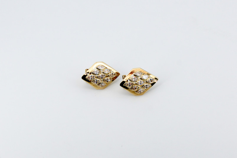 Pendiente de oro de 18k. de segunda mano. Joyería de ocasión | ROYALHYSTERIA