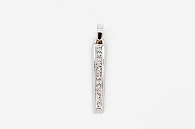 Colgante de oro blanco de 18k. de segunda mano. Joyería de ocasión | ROYALHYSTERIA