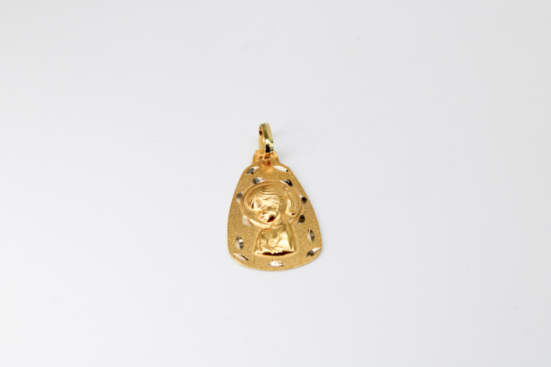 Medalla de oro de 18k. de segunda mano. Joyería de ocasión | ROYALHYSTERIA