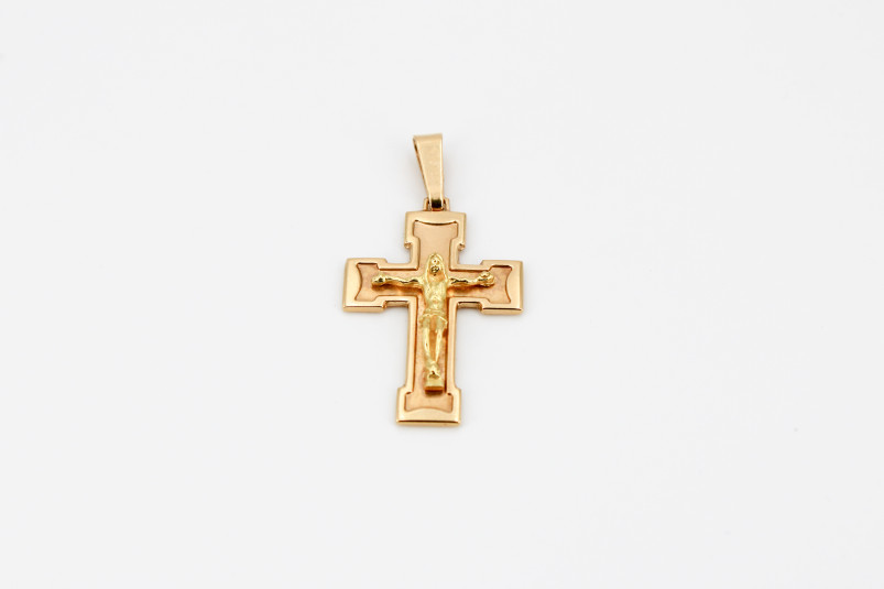 Cruz de oro de 18k. de segunda mano. Joyería de ocasión | ROYALHYSTERIA