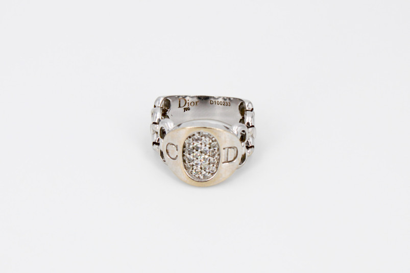 Anillo de oro blanco de 18k con diamantes. de segunda mano. Joyería de ocasión | ROYALHYSTERIA