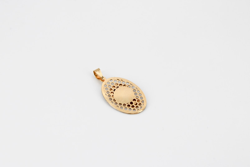 Medalla de oro combinado de 18k. de segunda mano. Joyería de ocasión | ROYALHYSTERIA