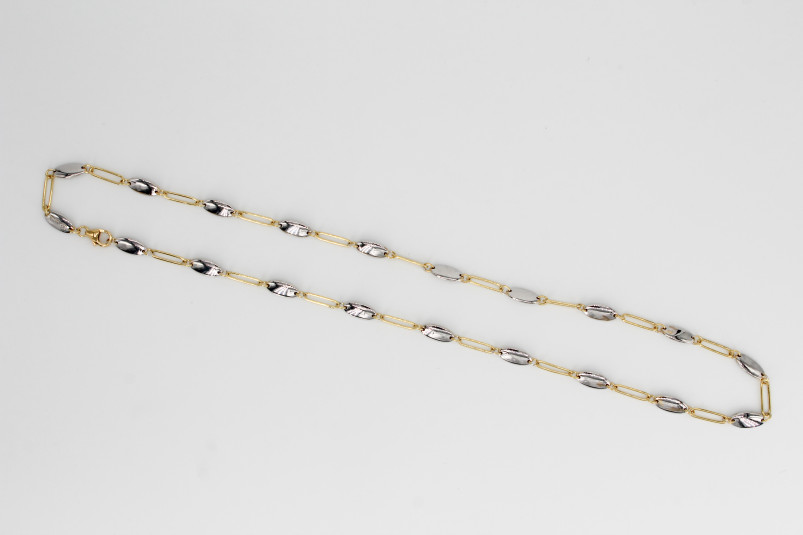 Cadena de oro combinado de 18k. de segunda mano. Joyería de ocasión | ROYALHYSTERIA