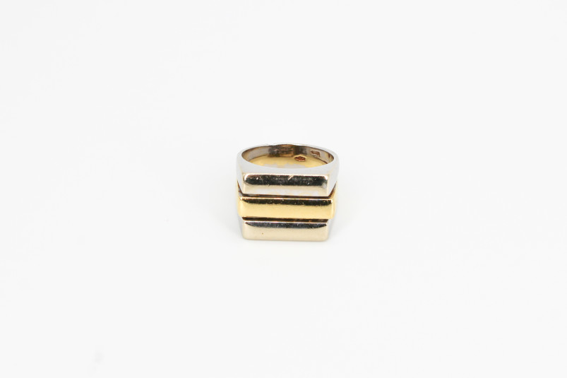 Sello de oro combinado de 18k. de segunda mano. Joyería de ocasión | ROYALHYSTERIA