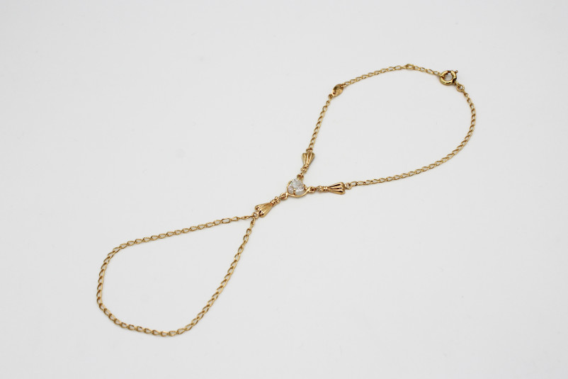Pulsera de dedo de oro de 18k. de segunda mano. Joyería de ocasión | ROYALHYSTERIA