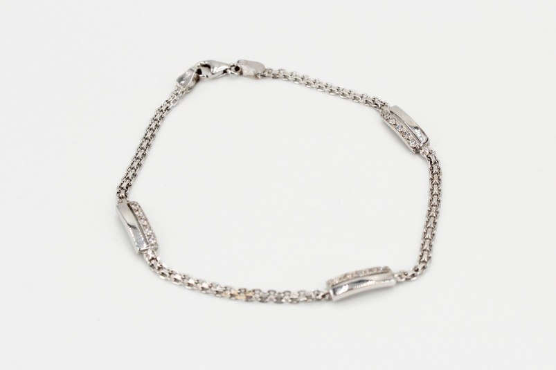 Pulsera de oro blanco de 18k. de segunda mano. Joyería de ocasión | ROYALHYSTERIA