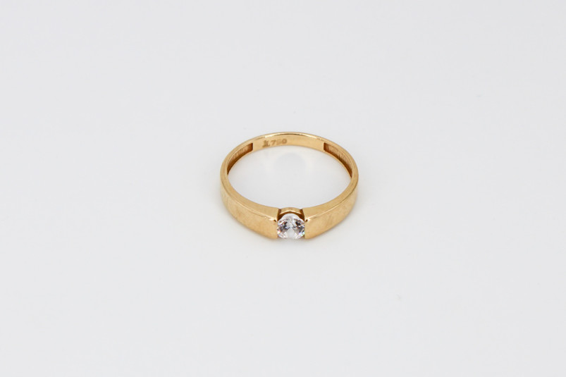 Solitario de oro de 18k. de segunda mano. Joyería de ocasión | ROYALHYSTERIA
