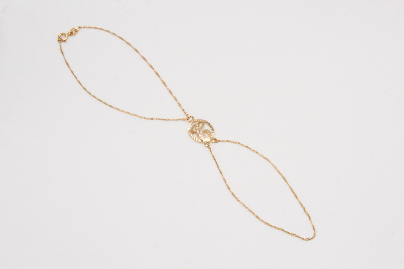 Pulsera de dedo de oro de 18k. de segunda mano. Joyería de ocasión | ROYALHYSTERIA