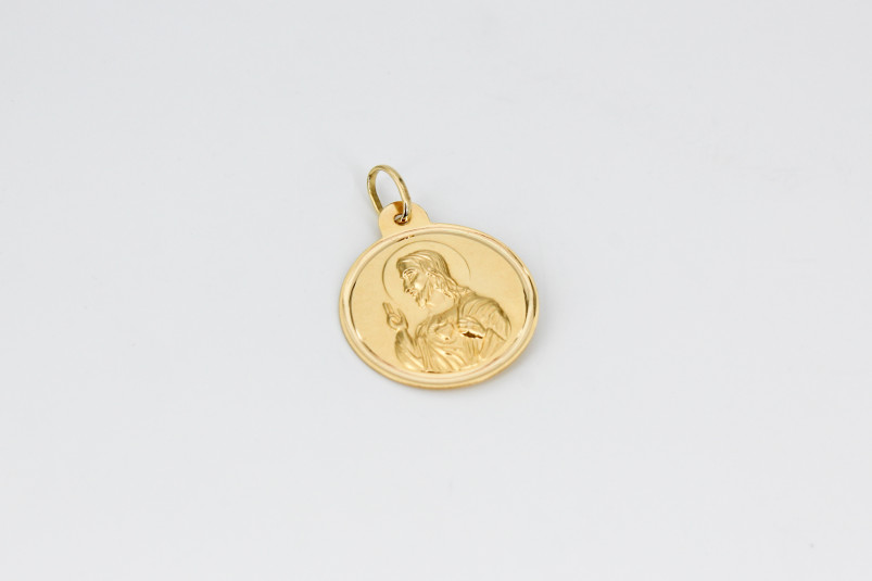 Medalla de oro de 18k. de segunda mano. Joyería de ocasión | ROYALHYSTERIA