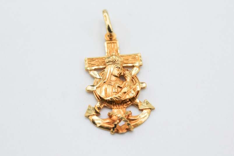 Cruz de oro de 18k. de segunda mano. Joyería de ocasión | ROYALHYSTERIA