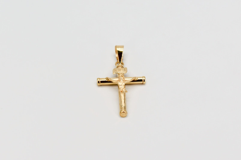 Cruz de oro de 18k. de segunda mano. Joyería de ocasión | ROYALHYSTERIA