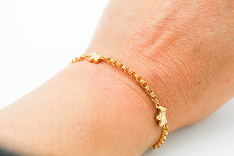 Pulsera de oro de 18k. de segunda mano. Joyería de ocasión | ROYALHYSTERIA