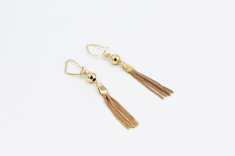 Pendiente de oro de 18k. de segunda mano. Joyería de ocasión | ROYALHYSTERIA