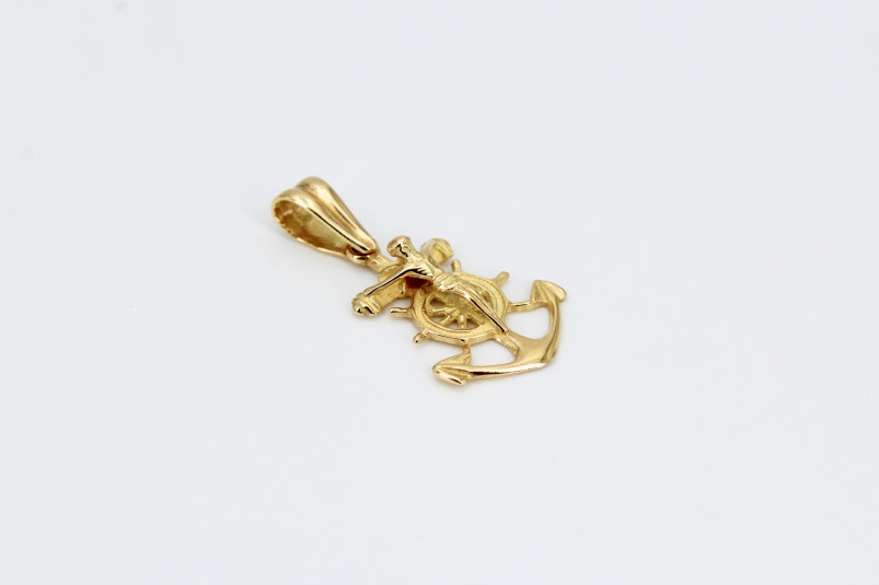 Cruz de oro de 18k. de segunda mano. Joyería de ocasión | ROYALHYSTERIA